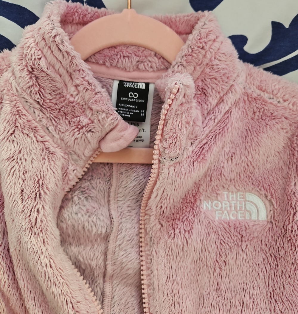 The North Face Light Pink Plush Zip-Up Jacket